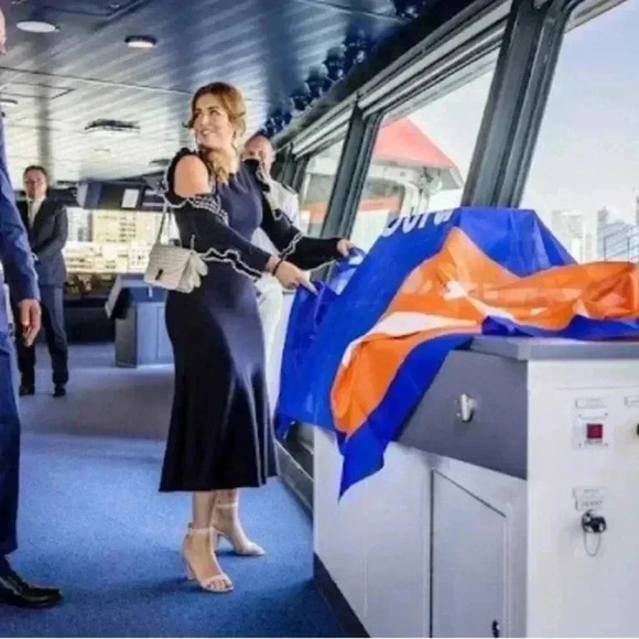 Oscar de la Renta Midi Dress XL Wool Black Cut Out Ruffle Long Sleeve Cocktail - Picture 3 of 16